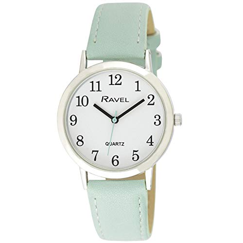 [Ravel] �r���v Ravel-Women's Pastel Coloured Everyday Watch (36mm case) -Analogue Quartz- .1-Green/Silver Tone R0137.11.1 �O���[��