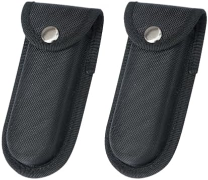2 Pcs Nylon Pocket Knife Sheath Folding Knife Belt Pouch Multitool Sheath Outdoor Knife Holster Pocket Knife Holder for Belt with Snap Closure and Belt Loop image 5