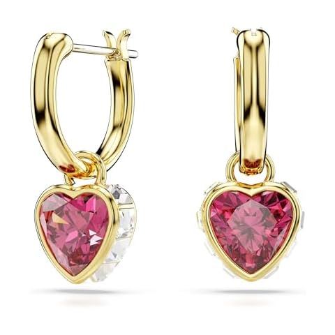 Swarovski Chroma Heart Drop Earrings in Red Cover