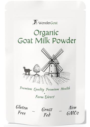 WonderGoat Organic Goat Milk Powder | The Dairy of the World's Tallest People | Supports Brain Health & Digestion with A2 Protein | Grass-Fed, Non-GMO | 1 Pound Bag