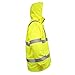 JORESTECH Safety Rain Jacket Waterproof Reflective High Visibility with Detachable Hood and Interior Mesh Yellow/Lime ANSI Class 3 Level 2 Type R JK-03 (M)
