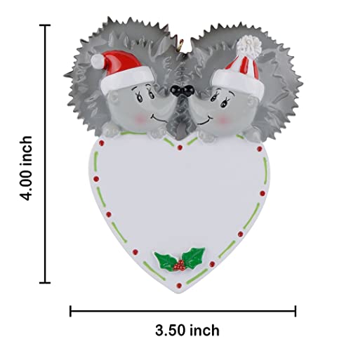 Personalized Hedgehog Couple Christmas Ornament Our First Christmas As Mr And Mrs Keepsake Gifts Durable Family Christmas Tree Decorations #TOP2
