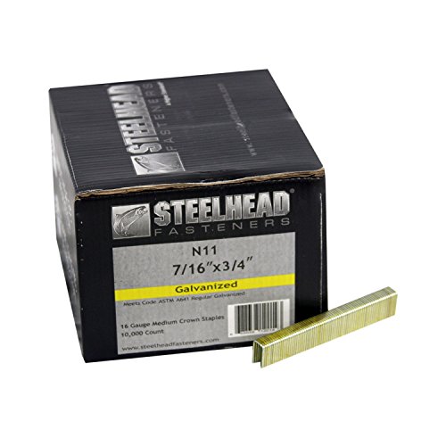 Steelhead N11 Galvanized Staples, 7/16