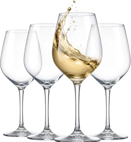 Paksh Novelty Italian White Wine Glasses - - Wine Glass Set for Parties, Weddings, Gifting - Clear...