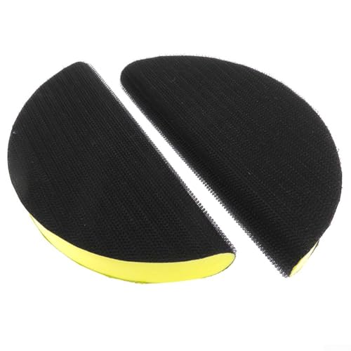 6 Inch Flexible Hand Sanding Block with Ergonomic Grip for Woodworking, Auto Body, and Drywall Sanding, Yellow and Black Foam Sanding Tool with Secure Disc Attachment