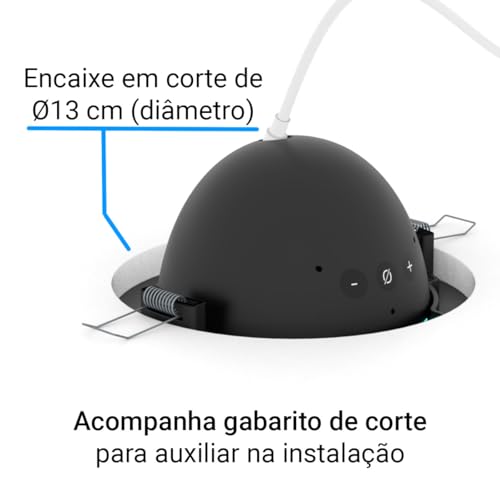 Suporte P/Alexa Echo Pop De Embutir No Teto Gesso Quadrado