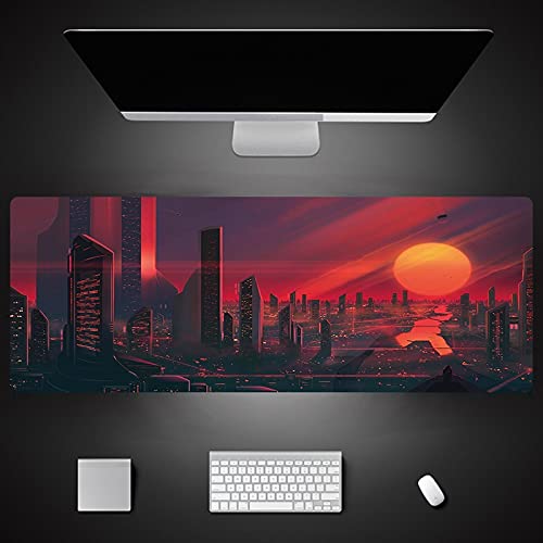 Preisvergleich Produktbild Mauspad Blauer Cartoon-Druck Tastaturmatte Niedliches Home Office Computer Desktop Großes Mauspad 800X400X3Mm