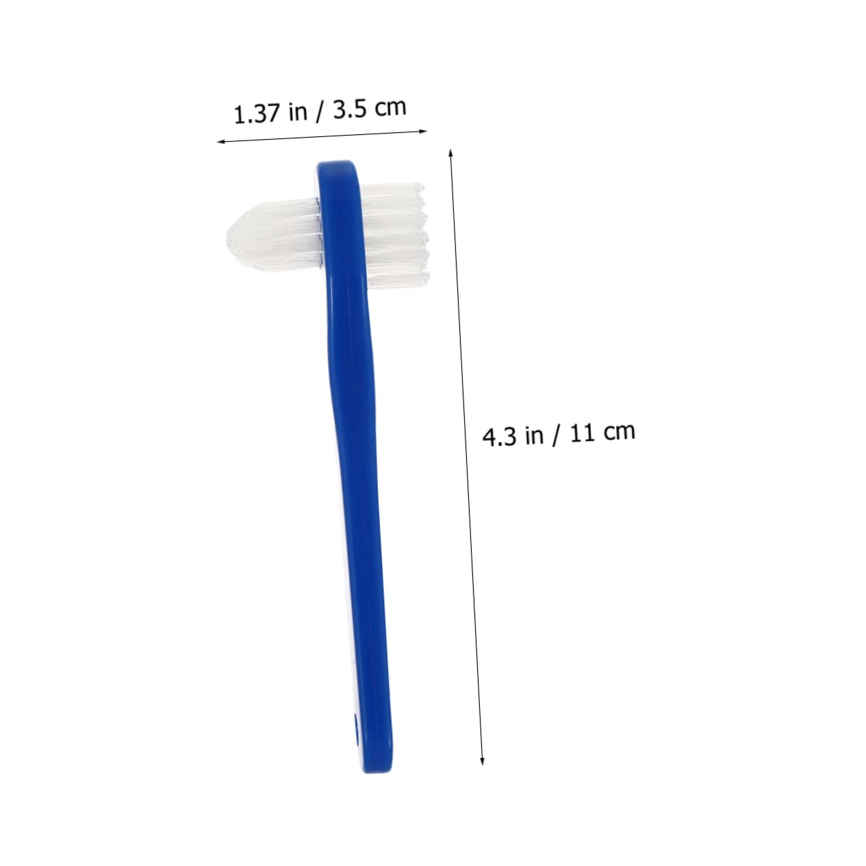 Beavorty 20 Pz finto spazzolino a doppia testa spazzolino portatile per dentiera a doppia faccia strumento per la pulizia dei denti finti detergente per protesi adulto