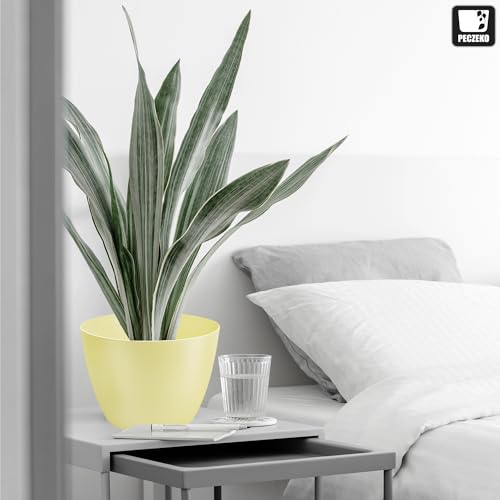 TULMERO Blumentopf matt, Pflanzkübel aus Übertopf Kunststoff Dekorativer Topf für, groß und klein Pflanzen, 2er-Set… – Ansicht 6