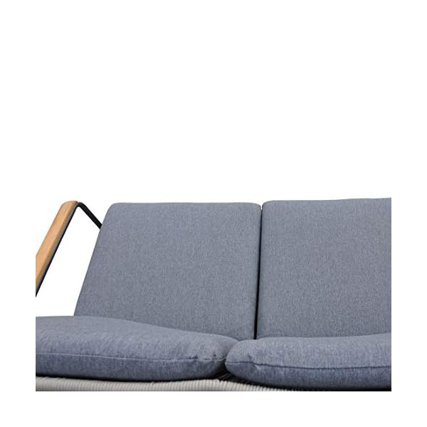 OUTLIV. Maranello 2-Sitzer Sofa Stahl & Rope Schwarz/Grau