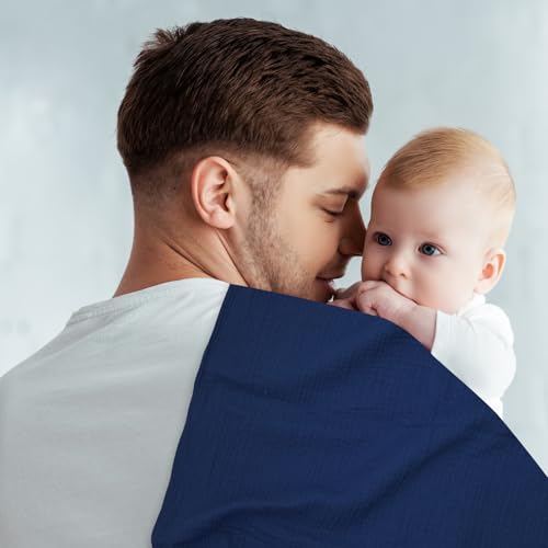 Image of Muslin Swaddle Blankets Cotton Newborn Colorful Natural Soft and Breathable, Enlarge Thickened Baby Blankets For Boys and Girls Suitable For Infants & Toddlers Swaddle Wrap(4 Pack)