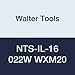 Walter Tools NTS-IL-16 022W WXM20 Carbide NTS Threading Inserts, Internal Thread, Full Profile, Whitworth (Pack of 10)