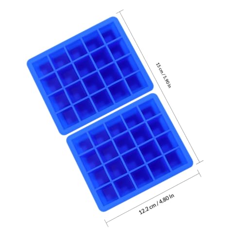 Juego 2 moldes silicona para hielo 20 cubos azul miniatura 2