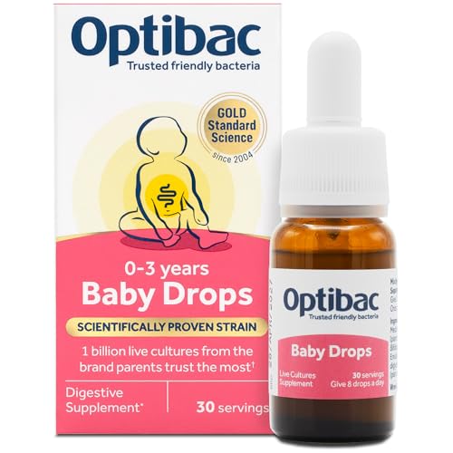 Optibac Probiotics Baby Drops - Vegan Baby Probiotics - Most Trusted by Parents - Suitable for Newborns, Babies & Infants - 10ml - 30 Day Supply