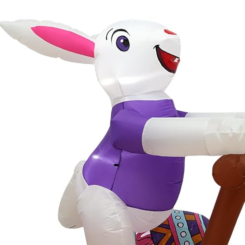 Lapin gonflable de Pâques étanche en PVC robuste de 1,5 M pour extérieur