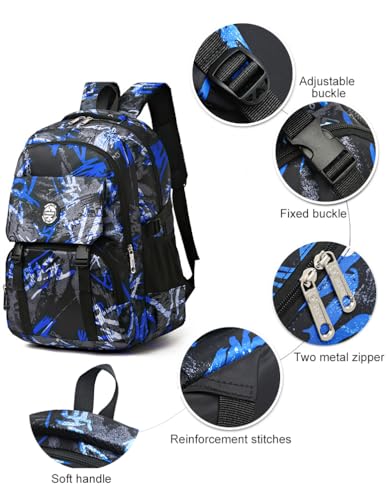 JiaYou Men High School Backpack Large Capacity Daypack Boys Middle School Laptop Bag(Green,36 Liters)4