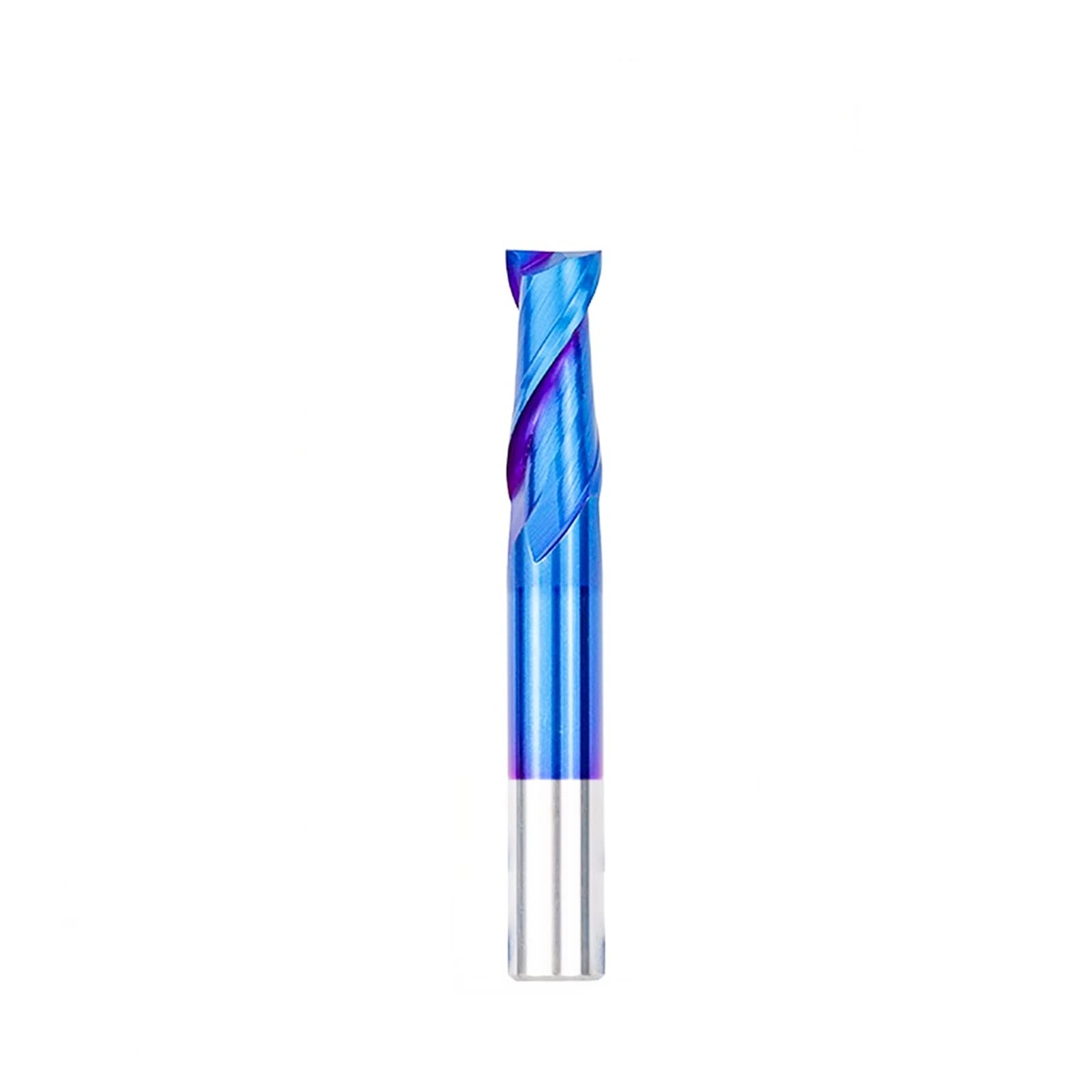TBZOQAID Carbide Flat Nose End Mill Cutter CNC Router Bits 2 Flute Nano Blue Coated 1-12mm Milling Bit Tool