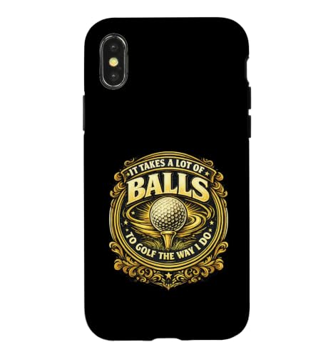 Funny Lost Golf Balls �T���S���t�@�[ �S���t�{�[�� �����`�[�� �X�}�z�P�[�X iPhone X/XS �p