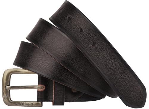 Image of WildHorn Classic Genuine Leather Belt for Men - Stylish and Durable with Adjustable Fit