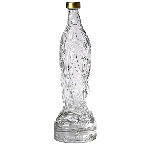 Holywatergin, Gin Italiano con Iconica Bottiglia a Forma di Madonna, Profilo Sensoriale Unico, con l'Aggiunta di Iris, Pino, Acqua Distillata di Mare e Incenso, 50 cl, 42,5% Vo