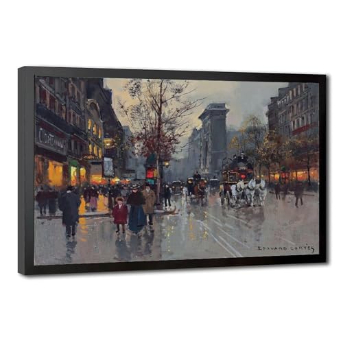 Décoration murale La Porte Saint-denis Paris poster Cortes tableau toile vintage 30x45