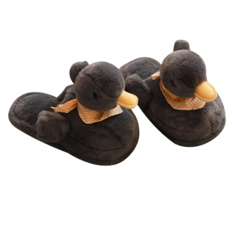 Duck Cotton Slippers Cute Cartoon Home Non-slip Couple Floor Plush Slippers Home