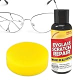 Reparatur gegen Kratzer auf der Brille - 100g Linsenlack-Reinigungsmittel, Schutzbeschichtung für Brillen, kratzfeste Formel, Pflegelösung täglich