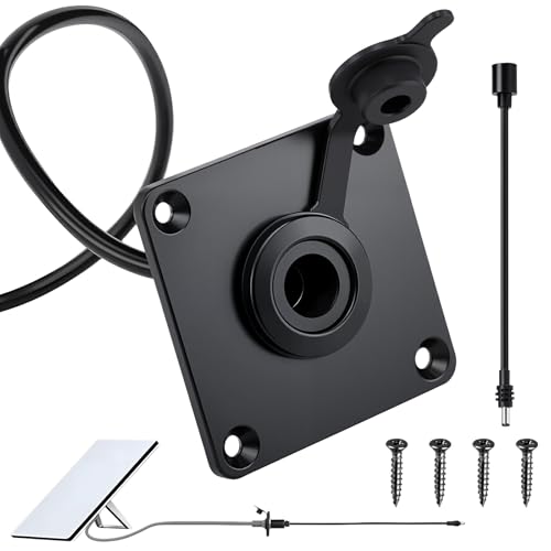 Sabary Aluminum Pass Through Wall Socket Compatible with Starlink Mini Rv Waterproof Cable Pass Through Panel Mount 5.5 x 2.1 Dc Female Power Socket Mini Accessories for Rv Boat Van Battery Box