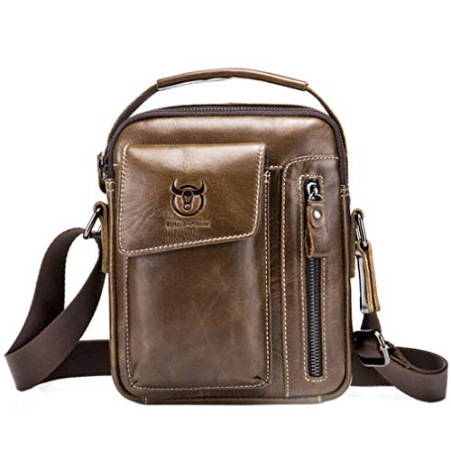 Xieben Vintage Bolsa De Mensajero De Hombro De Cuero para Hombres Mujeres Casual Business Briefcase Cross Body Pack Tote Bolsos De Teléfono Sling Chest Pouch