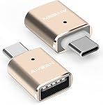 USB C à USB Adaptateur(2 Boîte), USB C Hommes à USB 3.0 Adaptateur féminin OTG Convertisseur compatible avec MacBook Pro 2019/2018/2017,MacBook Air 2018 et d'autres appareils de type C, or