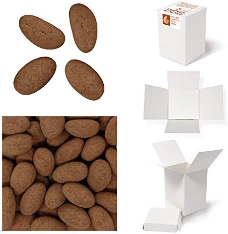 Bulk Gourmet Emporium Cocoa Dusted Milk Chocolate Roasted Almonds 580g - Luxury Chocolate Coated Nuts - Vegetarian, Halal Friendly, Plastic-Free Packaging - Perfect Sweet Treat Gift