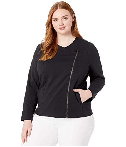 NIC+ZOE Women's Plus Size Jacket, Black Onyx, 2X