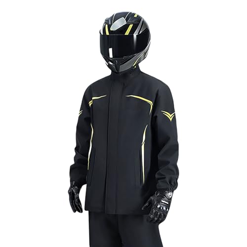 JDNH Combinaison de pluie de moto respirante avec garniture réfléchissante pour homme et femme adulte