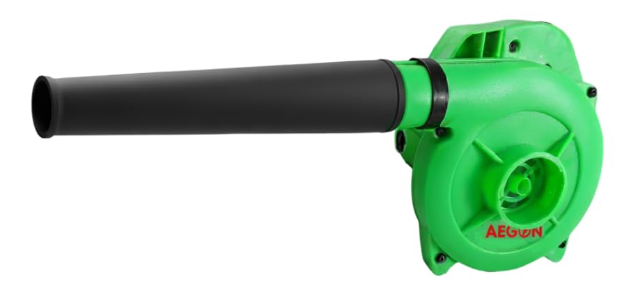 Image of AEGON AB40-VS 550W Air Blower with Nozzle | 14000 RPM | Variable Speed (6 Levels) | 3.8 m /min Airflow | 100% Copper Motor | for Car, Home, Office, PC Cleaning (Green)