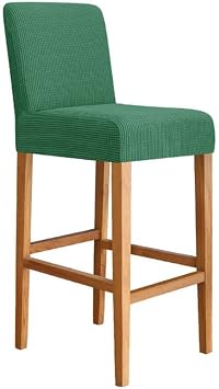Stretch Bar Chair Covers Set of 1/2/4/6 Pack,Bar Stool Chair Covers, Stools Slipcovers, Dining Counter Stool Cover Elastic Washable Removable Protector for Short Back Pub Chairs