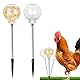 2 Stück Futterspender Hühner, Interaktives Futterautomat Hühnerspielzeug mit Frühling Chicken Slow Feeder Schaukel-Pickspielzeug Hühner Spielzeug für Geflügel Enten Vögel