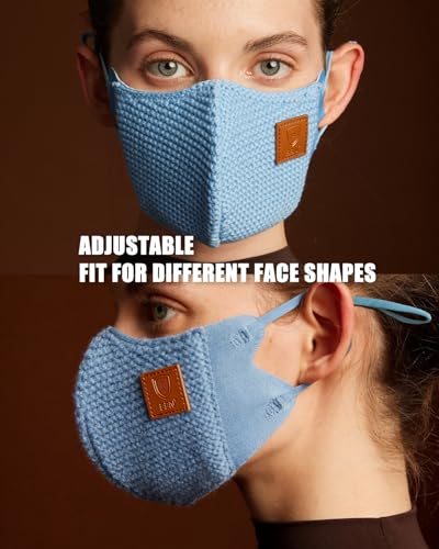 Image of BBN Warm Wool Face Mask: Adjustable Washable Cover - Reusable Windproof Protection for Winter Commuting Outdoors