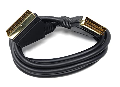 DRUT 2m Scart to Scart Cable Lead, 21 Pin Male to Male (Plug to Plug) RGB Cord for TV VCR, DVD Player Gold Plated 6.5ft - Image 4