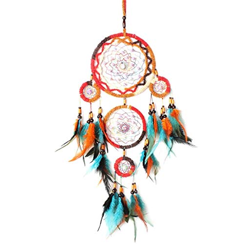 Atrapasueños artesanal SHGDAIO con plumas de alta calidad para pared 2