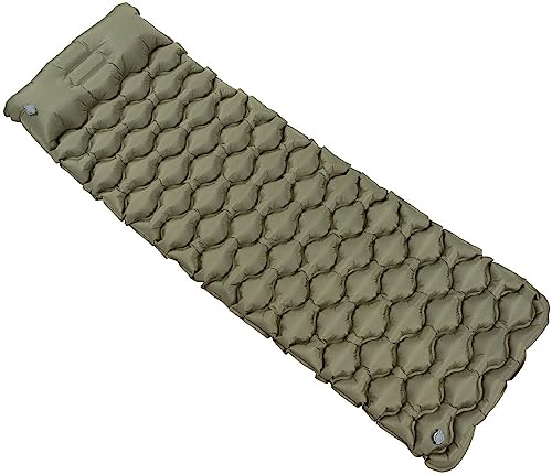 Fox Outdoor Inflatable Sleeping Mat with Headboard Olive