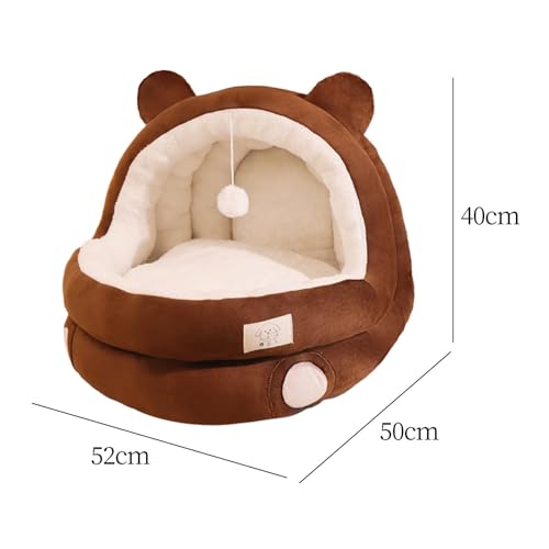 WeiLaiKeQi Cama para gatos semi-fechada, ninho para gatos, resistente a arranhões, almofada interna