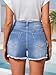 Bosmeer Blue Jean Shorts Casual Stretchy High Waisted Summer Denim Short Distressed Ripped Frayed Hem Mini Shorts Country Concert Outfits 2026 Fashion Trendy