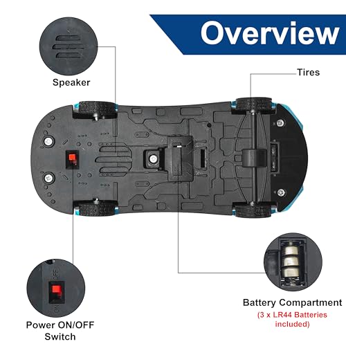 Image of VGRASSP Push and Go City Guard Police Car Toy for Kids with Flashing Lights and Music - Friction Patrol Vehicle with Sound Effects - Color As Per Stock