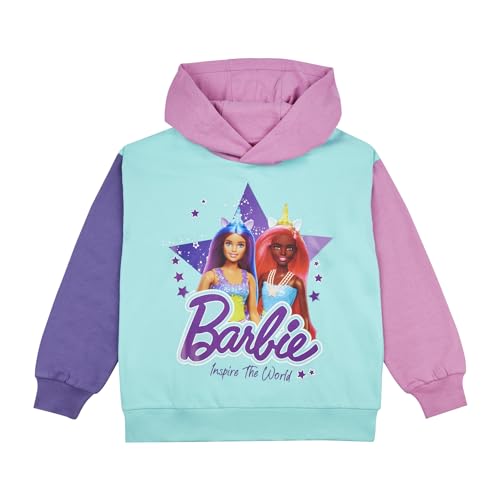 Barbie Girls Hoodie Jumper Sweatshirt, Gifts For Girls 7-8 Years Multicoloured