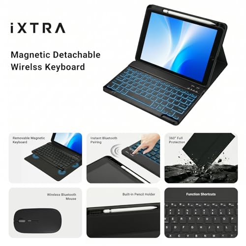 Evita perder tu lápiz óptico usando la funda de teclado para iPad 2025 con mouse 3