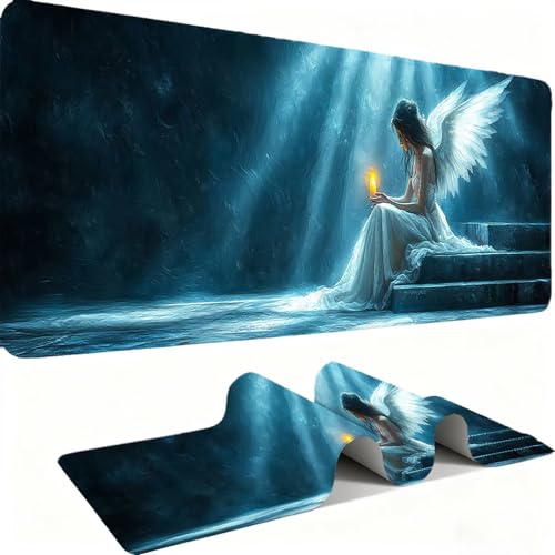 Tapis de souris XXL 1500x800mm Desk Mat design Bougie Ange C0P-212