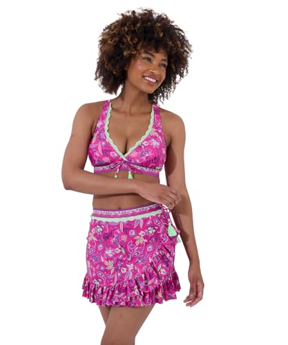 Slips de bain femme jupe de maillot tropical Joe Browns avec dentelle frilly