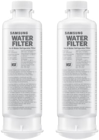 Samsung HAF-QIN-2P/EXP Genuine Refrigerator Water Filter, Reduces 99% of Harmful Contaminants for Clean, Clear Drinking Water, 6-Month Life, Easy Install, Pack of 2