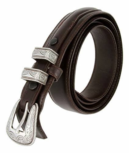 Image of Belts.com Western Buckle Belt Oil Tanned Genuine Leather Ranger Belt 1-3 /8 inch(35mm) Taper to 3 /4 inch(19mm) Wide-Multiple choices