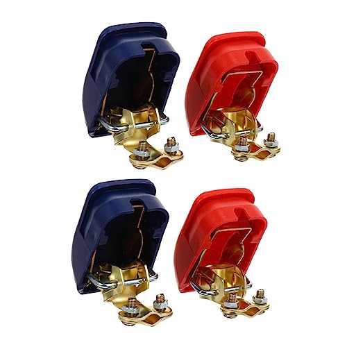 Happyyami 2Sets Car Battery Terminal Clamp Kit Quick Release Connectors with Positive Negative Terminals Durable Construction for Easy Installation High Flexibility Excellent